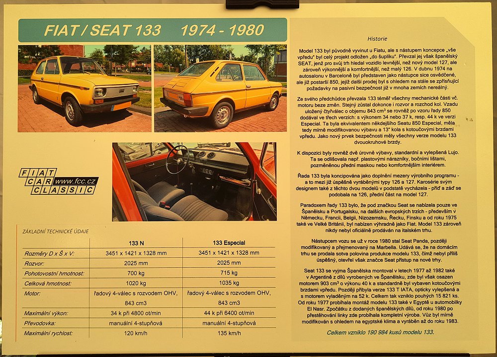 Seat 133 Especial, 1976