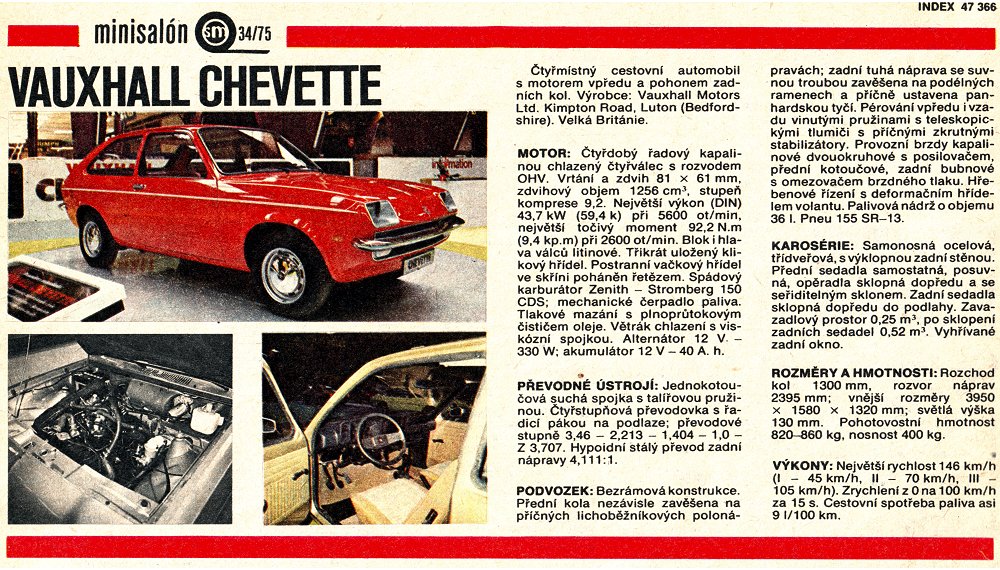 Vauxhall Chevette, 1975
