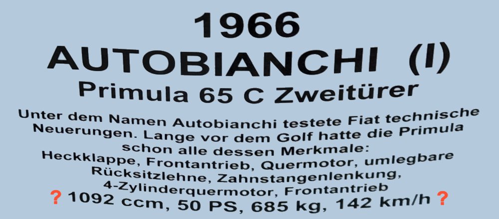 Autobianchi Primula 2 Portes