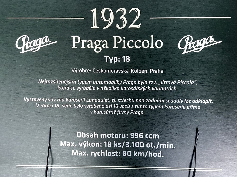 Praga Piccolo P18 Landaulet