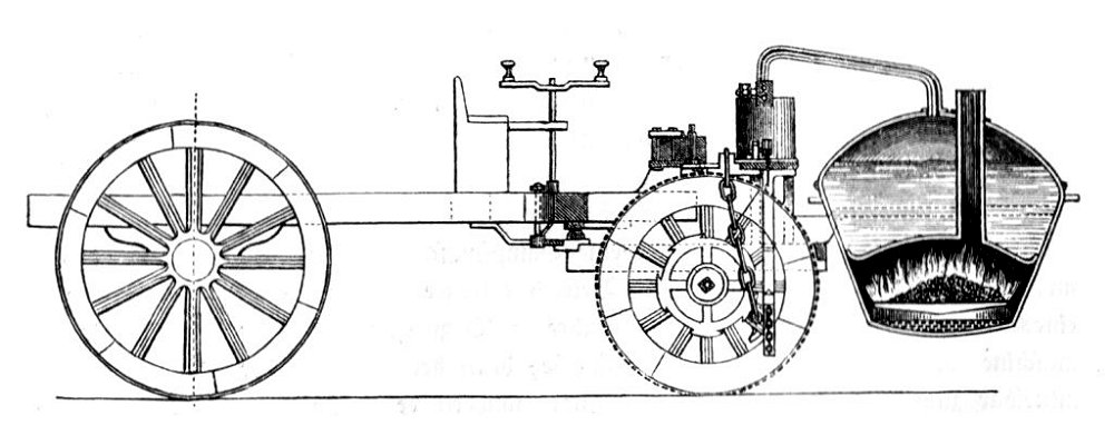 Cugnot Fardier a vapeur replique, 1769