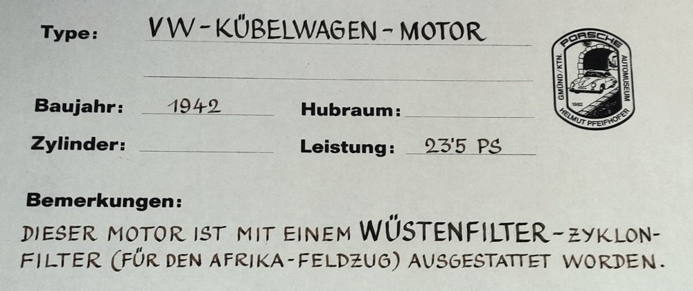 Volkswagen KdF 82 Kbelwagen Africa-Corps, 1942