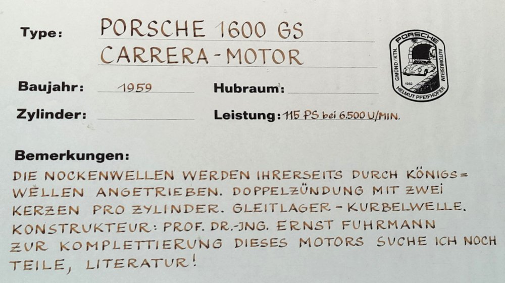 Porsche 356 A 1600 GS Carrera GT, 1959