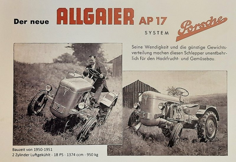 traktor Porsche Allgaier AP17, 1950