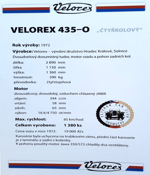 Velorex 435, 1972