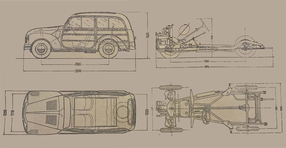 Fiat 500 C Belvedere Giardinetta, 1953