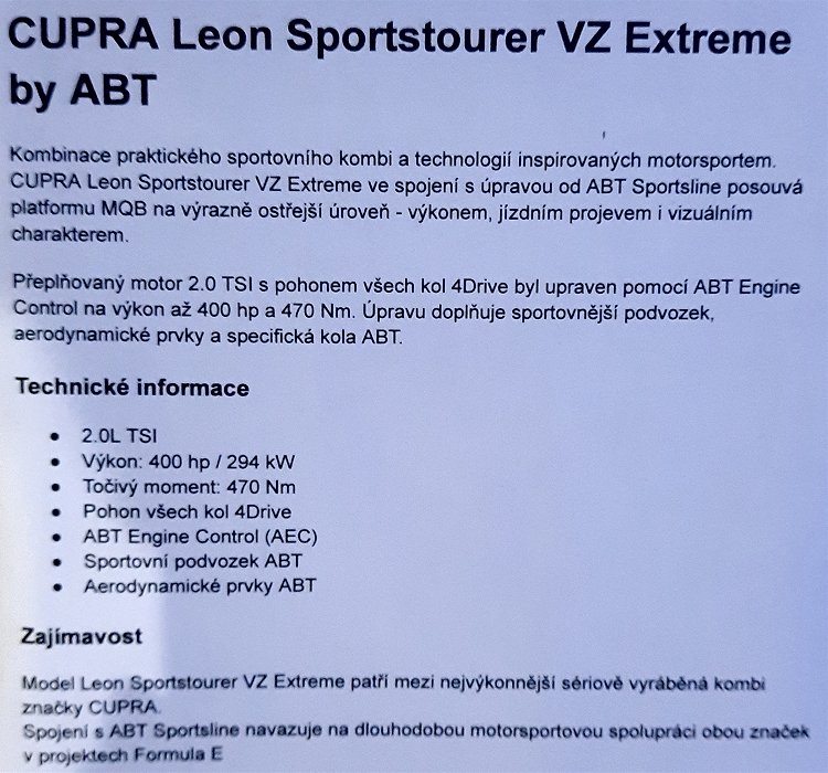 Abt Cupra Leon Sportstourer VZ Extreme 2.0 TSI, 2025