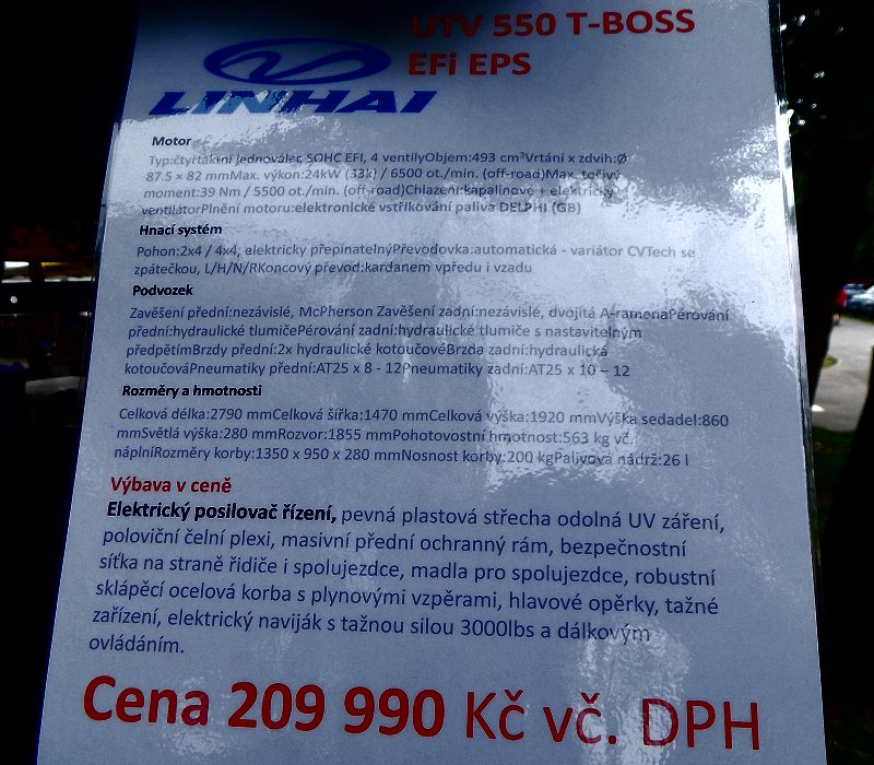 Linhai UTV 550 T-BOSS EFi EPS