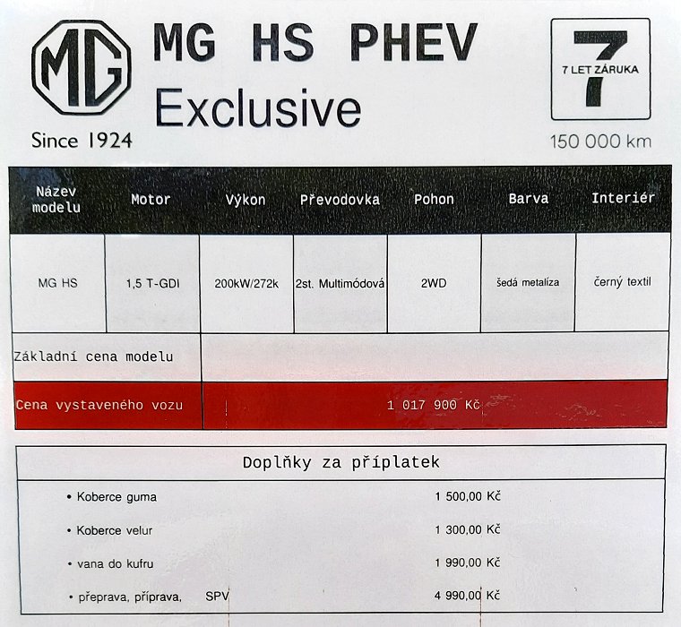 MG EHS 1.5 PHEV Exclusive, 2025