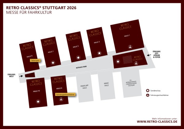 Pl�nek v�stavi�t� Retro Classics Stuttgart 2026