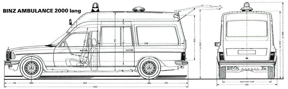 Binz Mercedes-Benz 250 Lang Ambulance 2000, 1984