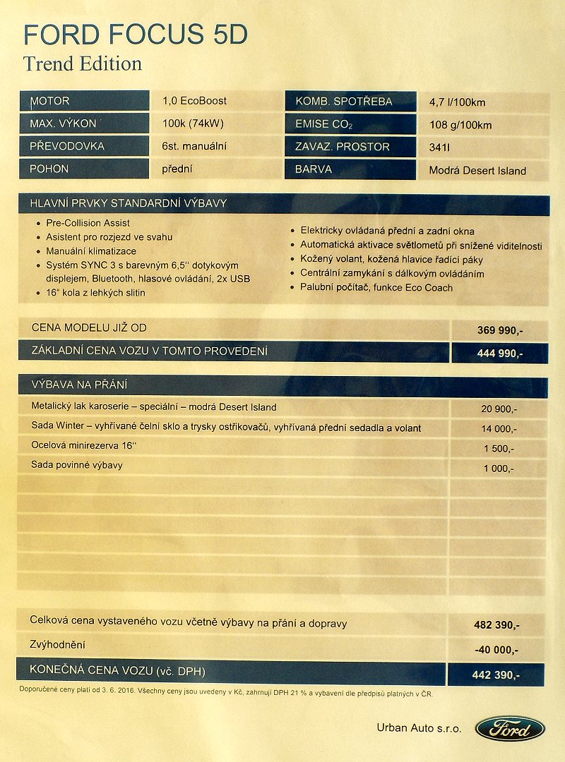 Ford Focus 1.0 Ecoboost 100 Trend Edition, 2018